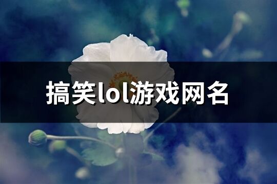 搞笑lol游戏网名(优选104个)