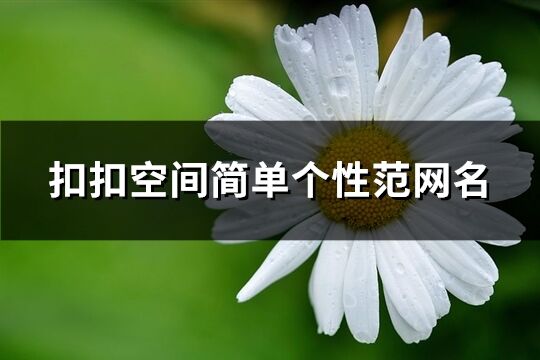 扣扣空间简单个性范网名(优选232个)