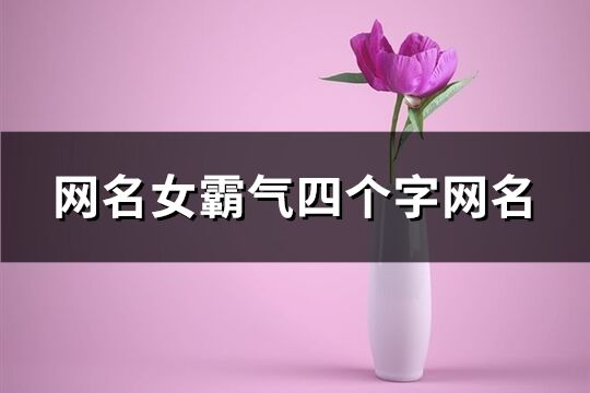 网名女霸气四个字网名(共290个)