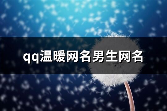 qq温暖网名男生网名(精选424个)