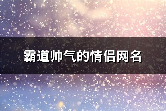 霸道帅气的情侣网名(共186个)