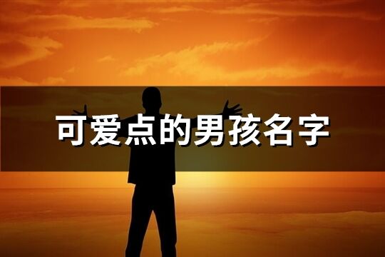 可爱点的男孩名字(精选211个)