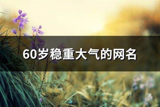 60岁稳重大气的网名(优选356个)