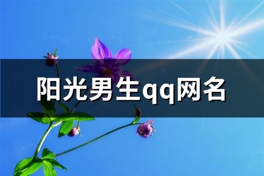 阳光男生qq网名(精选284个)