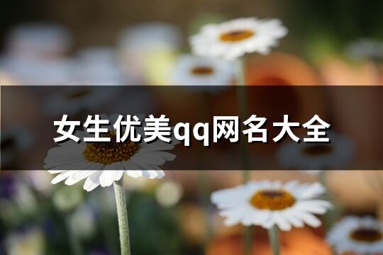 女生优美qq网名大全(精选241个)