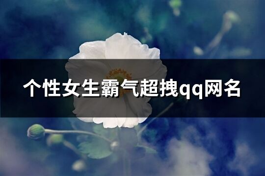 个性女生霸气超拽qq网名(优选154个)