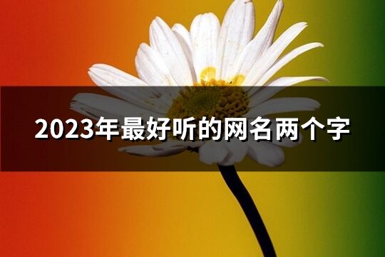 2023年最好听的网名两个字(精选418个)