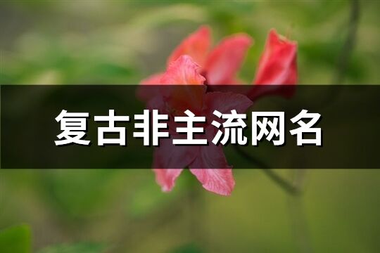 复古非主流网名(精选89个)