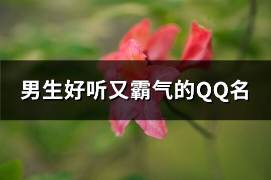 男生好听又霸气的QQ名(优选284个)