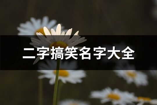 二字搞笑名字大全(优选159个)