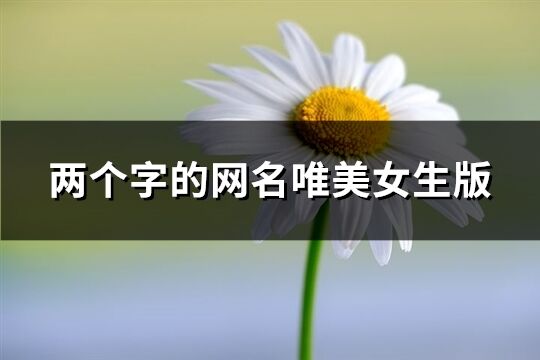 两个字的网名唯美女生版(共394个)