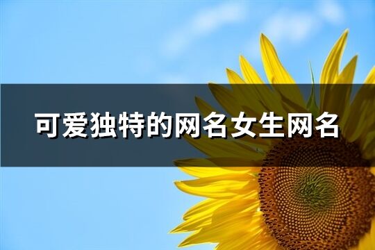 可爱独特的网名女生网名(精选628个)