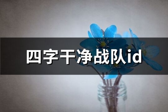 四字干净战队id(472个)