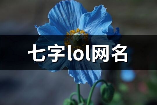 七字lol网名(优选639个)