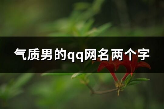 气质男的qq网名两个字(共245个)