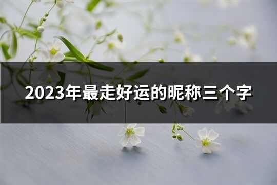 2023年最走好运的昵称三个字(精选104个)