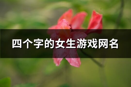 四个字的女生游戏网名(精选1040个)