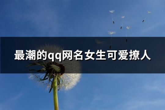 最潮的qq网名女生可爱撩人(优选205个)