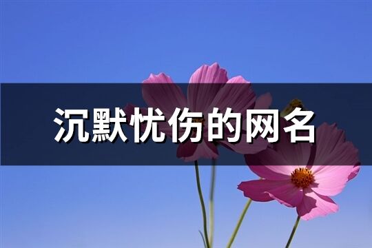 沉默忧伤的网名(优选217个)