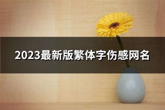 2023最新版繁体字伤感网名(优选208个)