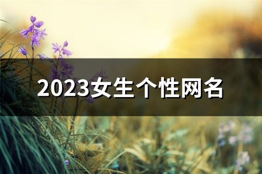 2023女生个性网名(共1150个)