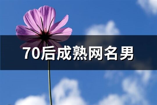 70后成熟网名男(精选210个)