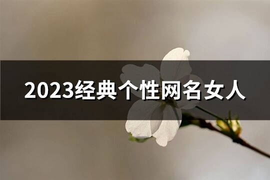 2023经典个性网名女人(优选950个)