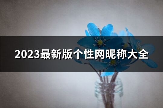 2023最新版个性网昵称大全(优选714个)