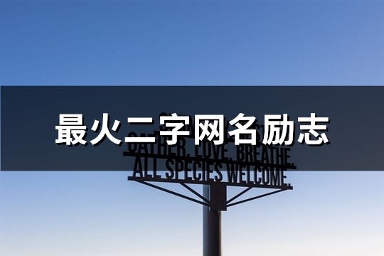 最火二字网名励志(共349个)