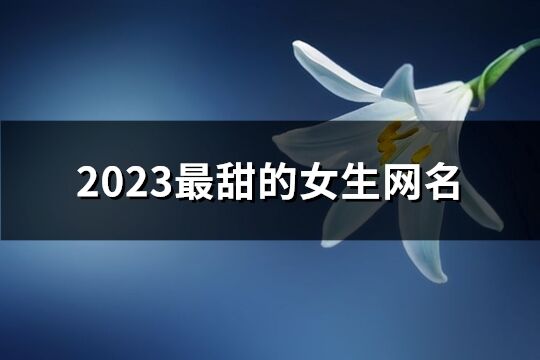 2023最甜的女生网名(735个)