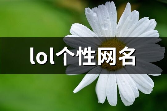 lol个性网名(580个)