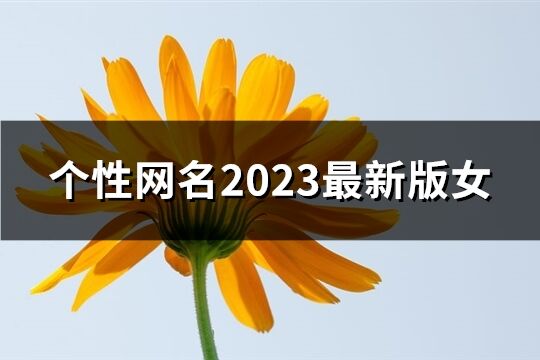 个性网名2023最新版女(优选1016个)