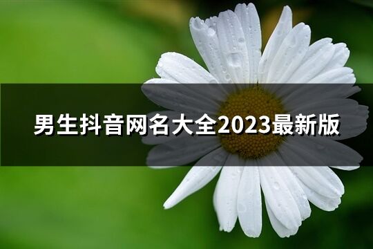 男生抖音网名大全2023最新版(精选288个)