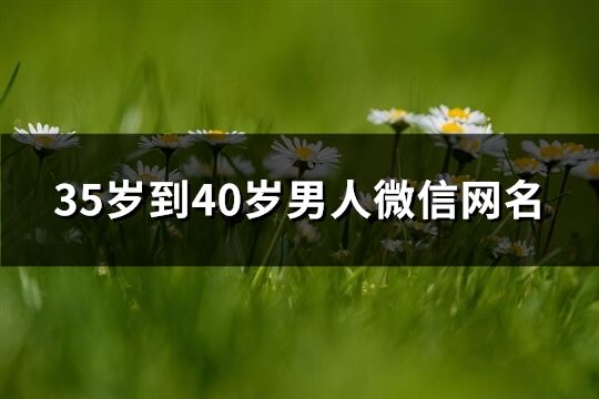 35岁到40岁男人微信网名(共309个)