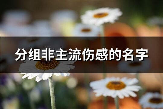 分组非主流伤感的名字(共72个)