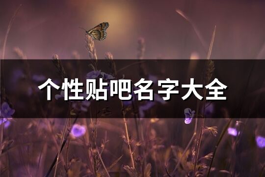 个性贴吧名字大全(精选180个)