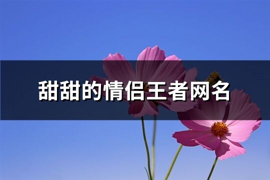 甜甜的情侣王者网名(共124个)