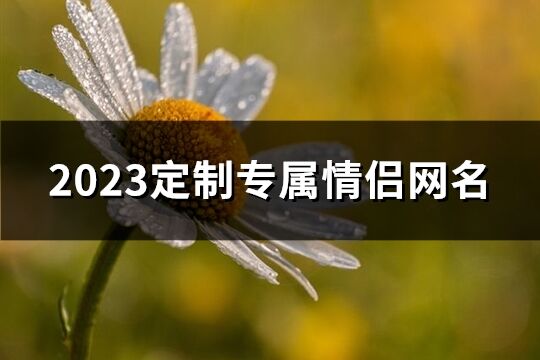 2023定制专属情侣网名(精选690个)