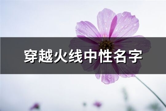 穿越火线中性名字(优选278个)