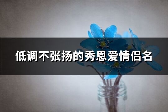 低调不张扬的秀恩爱情侣名(优选288个)