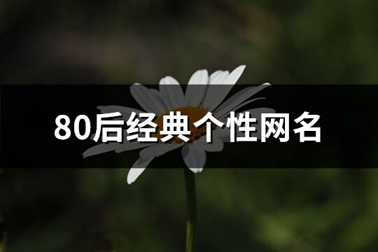 80后经典个性网名(共544个)