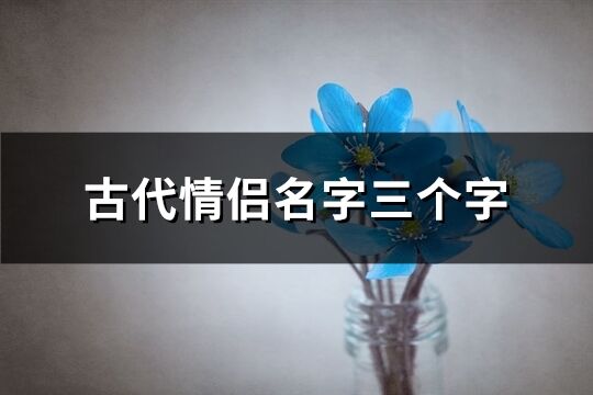 古代情侣名字三个字(优选355个)