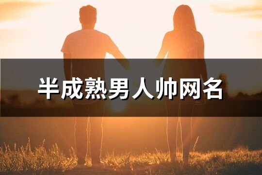 半成熟男人帅网名(优选506个)