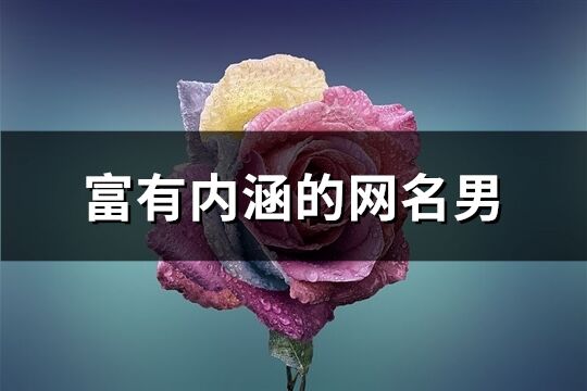 富有内涵的网名男(精选374个)