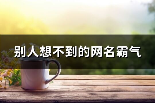 别人想不到的网名霸气(优选464个)