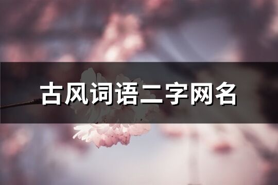 古风词语二字网名(优选957个)