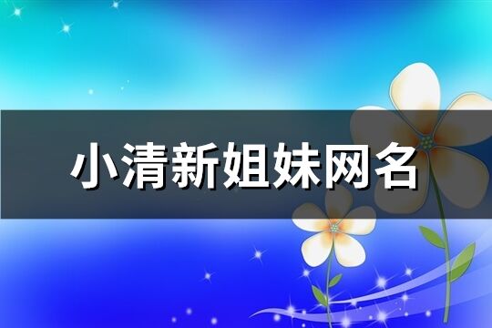 小清新姐妹网名(共77个)