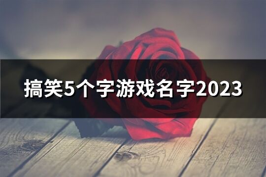 搞笑5个字游戏名字2023(优选68个)