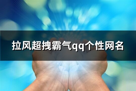 拉风超拽霸气qq个性网名(125个)