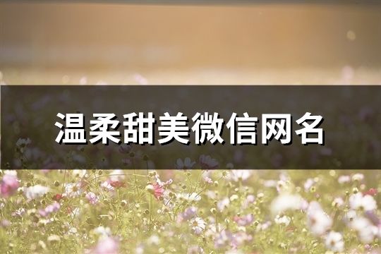 温柔甜美微信网名(共185个)